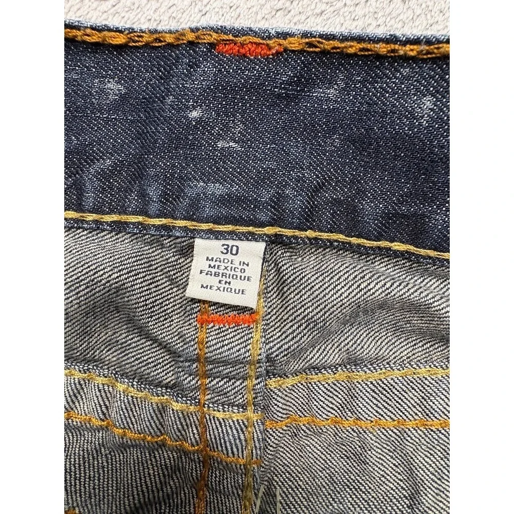 True Religion Skinny WFLP‎ Old Multi Jeans Mens Blue Measured 33x34 Denim Flap